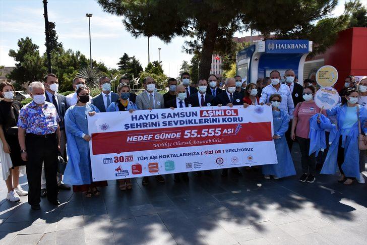 Samsun'da "Hedef 1 Günde 55 bin 555 Aşı" kampanyası başlatıldı G3