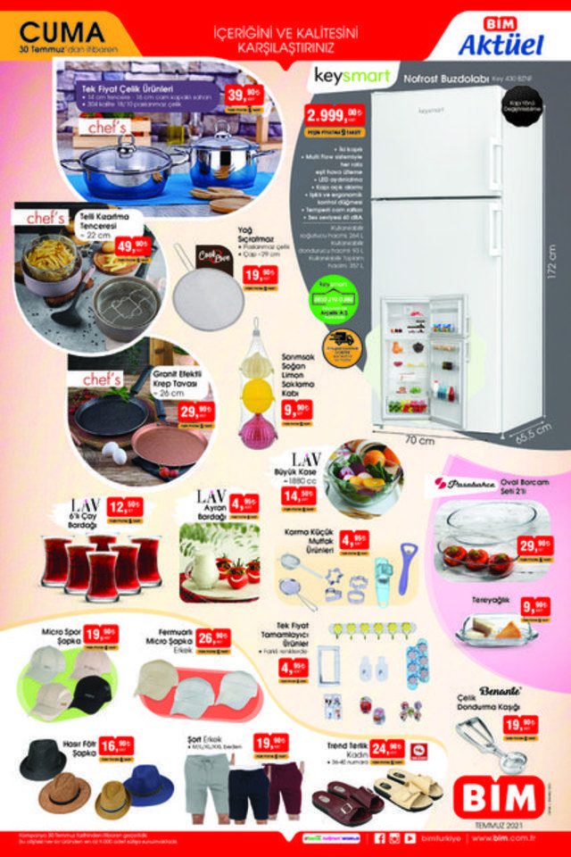 BİM aktüel ürünler listesi! 30 Temmuz Cuma günü BİM'de bu hafta nofrost buzdolabı indirimde