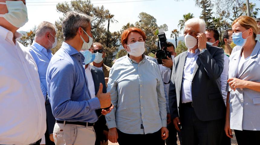 Akşener yangın bölgesinde! İYİ Parti liderinden dikkat çeken açıklamalar