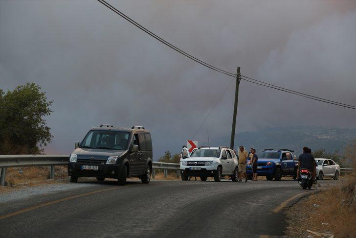 Milas'ta ormanlık alanda çıkan yangın kontrol altına alınmaya çalışılıyor G3