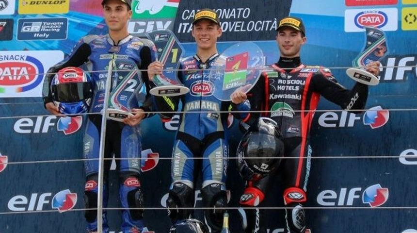 Bahattin Sofuoğlu, İtalya Şampiyonası'nda podyuma çıktı