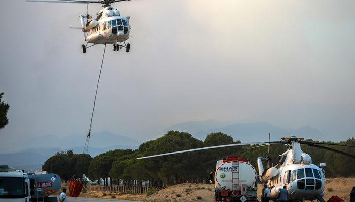 Manavgat'taki yangında kullanılan helikopterler: Ateş kuşları