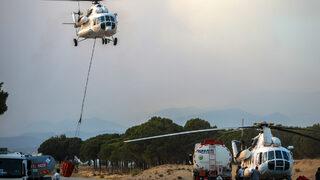 Manavgat'taki yangında kullanılan helikopterler: Ateş kuşları