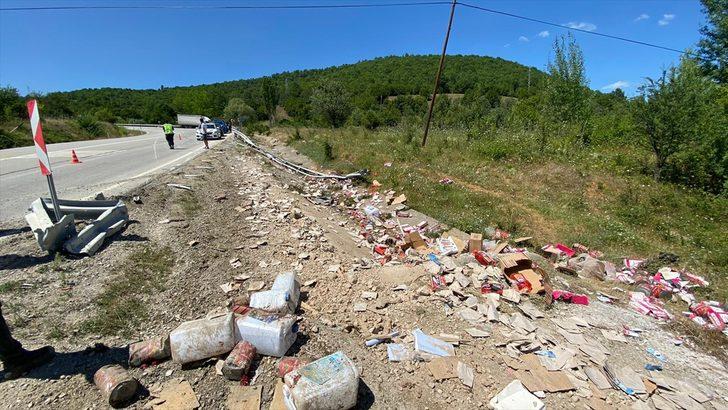 Çorum'da devrilen kamyondaki 1 kişi öldü, 1 kişi yaralandı G5