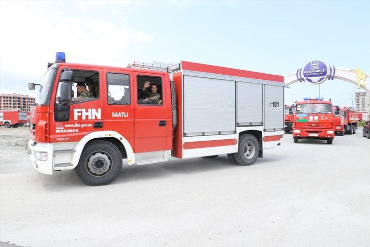 Azerbaycan'dan yangınlara destek amacıyla gelen 53 araçlık konvoy Ordu'ya ulaştı G5