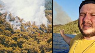 Şahan Gökbakar Marmaris'teki orman yangınını drone ile görüntüledi