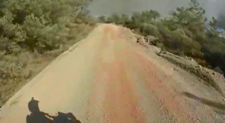 Bodrum'daki alevlere yangın söndürme tüpüyle müdahale aksiyon kamerasına yansıdı G2