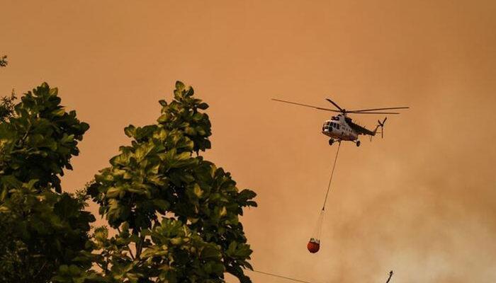 Yangın söndürme helikopteri düştü iddiası! Orman Genel Müdürlüğü'nden açıklama geldi