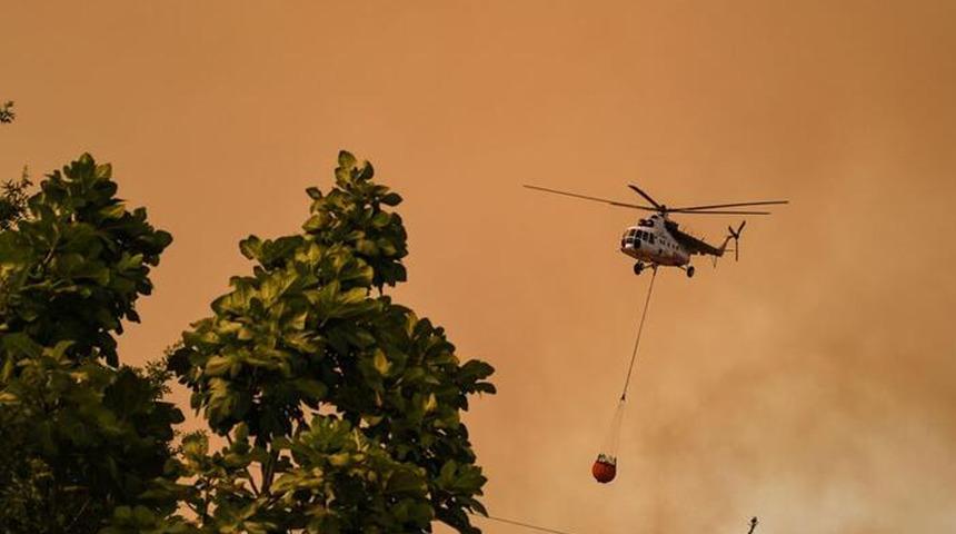 Yangın söndürme helikopteri düştü iddiası! Orman Genel Müdürlüğü'nden açıklama geldi