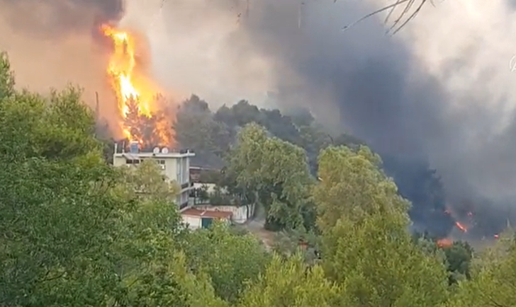 Atina’daki yangın kontrol altına alındı: 12 bin 500 dönüm alan küle döndü G5