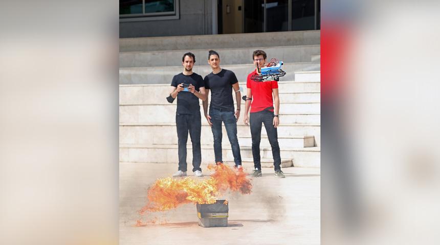 Öğrenciler yangınları kısa sürede tespit edebilen sistem geliştirdi