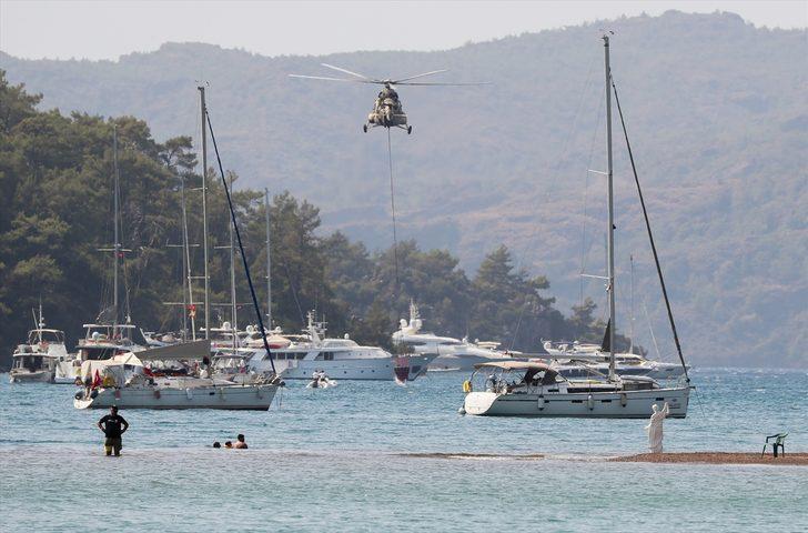 Marmaris'teki orman yangınını söndürme çalışmaları devam ediyor G2