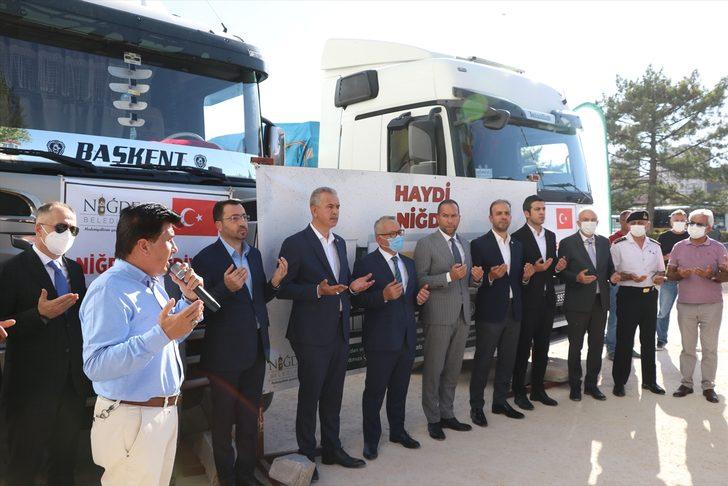 Niğde'den Manavgat'a 2 tır yardım gönderildi G4