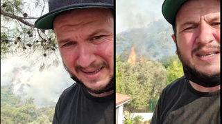 Alevler Şahan Gökbakar'ın Marmaris'teki evine dayandı! Nefes almakta zorlanıyorum ama burayı terk etmeyeceğim