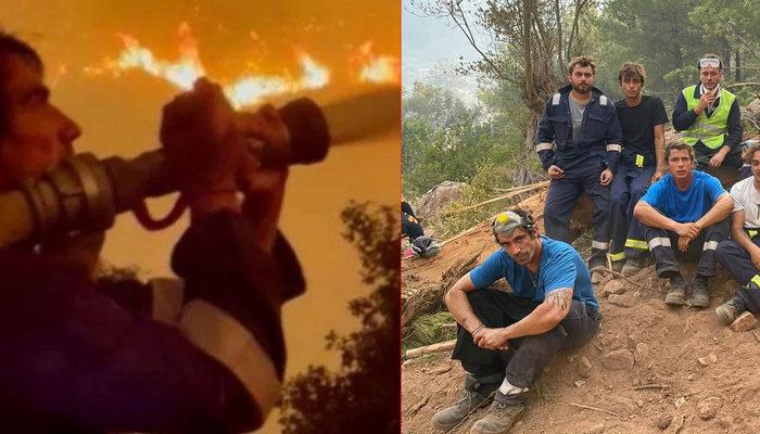 Orman yangınıyla mücadele eden İbrahim Çelikkol'dan mesaj: Dualarınız sayesinde Turgut'ta bir dağı kurtardık