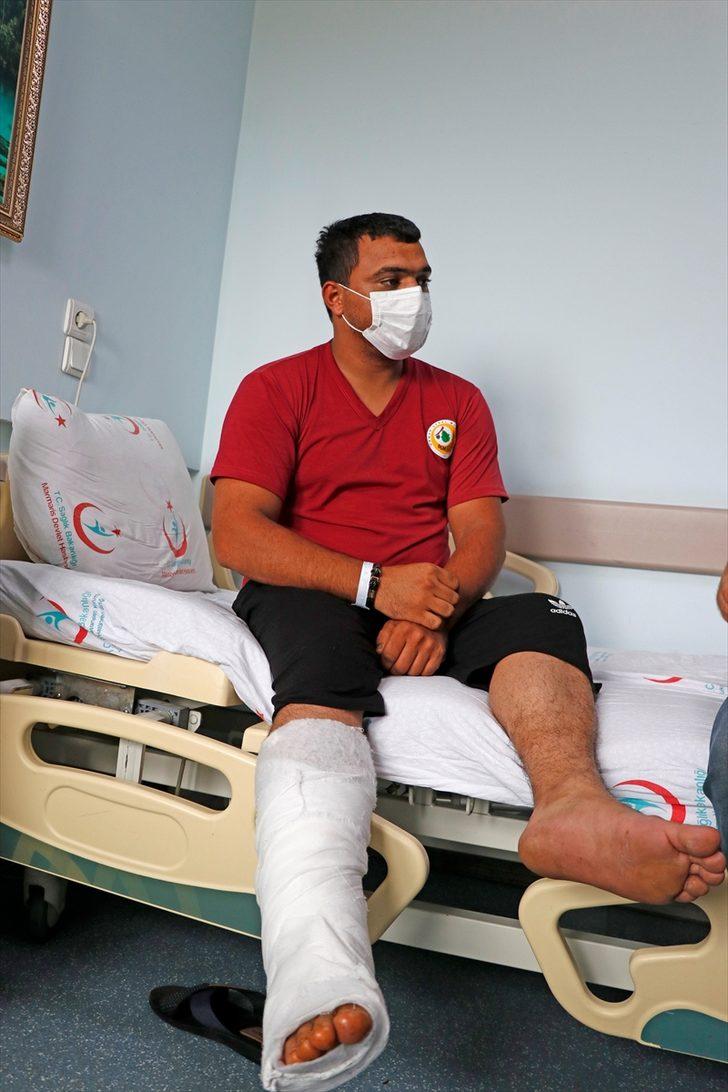 Orman yangınına müdahale ederken ayak bileği kırılan Azerbaycanlı itfaiyeci ameliyat edildi G2