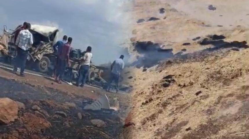 Yangın dumanı kazaya neden oldu: 1 yaralı