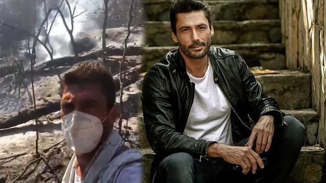 Oyuncu Pamir Pekin de yangın söndürme çalışmalarına katıldı