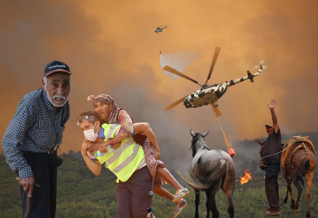 Acı veda! Milas'ta yangının tehdit ettiği 2 mahalledeki vatandaşlar tahliye edildi