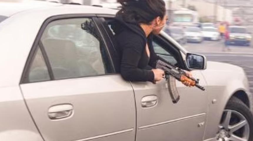 Kaliforniya'da şaşkına çeviren görüntü! Kalaşnikofla camdan sarktı: Endişeliyiz