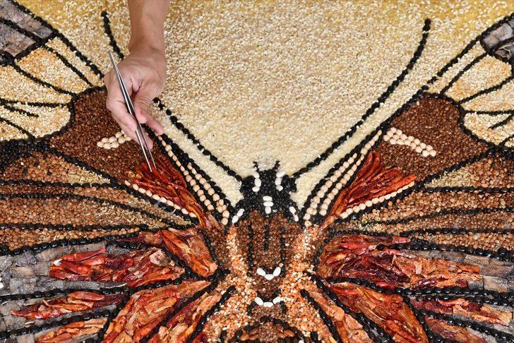 Gaziantep'in yöresel lezzetlerine mozaik sanatçısının eli değdi G1