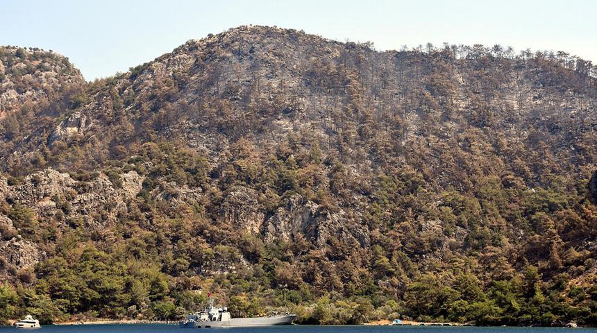 Marmaris'te yangınları soğutma çalışmaları devam ediyor