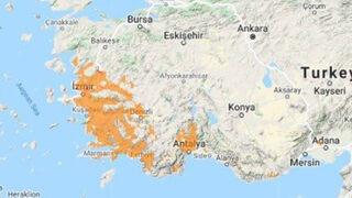 Harita yayınlandı! Ege ve Antalya için orman yangını uyarısı