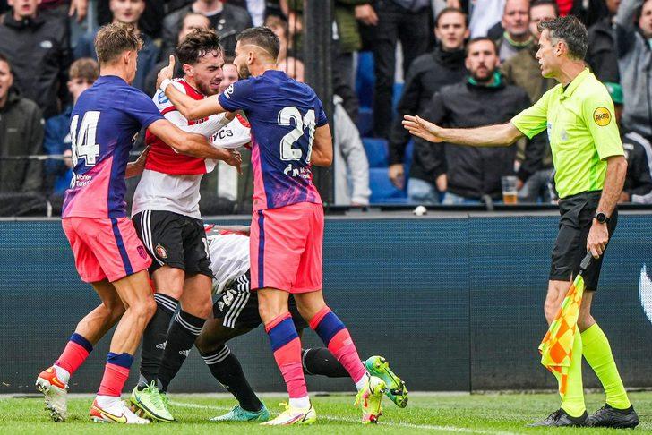 Feyenoord - Atletico Madrid maçında kavga çıktı! Orkun Kökçü yaralandı G4