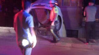 Otomobil bahçeye uçtu, sevgilisini bırakıp kaçtı! Sonrasında yaptığı 'yok artık' dedirtti