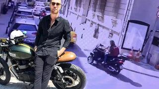 Oğulcan Engin’in motosikletinin çalınma anı kamerada