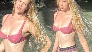 Serel Yereli havuzda! Eskortlar giremez