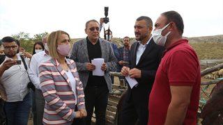 Hayvanları göçük altında kalarak telef olan Nevşehirli yetiştiriciye devletten yardım eli