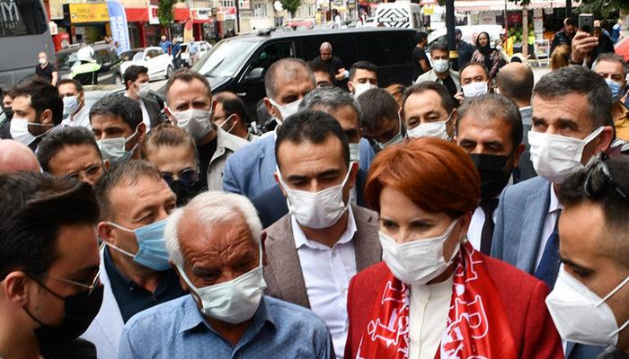 İYİ Parti mitinginde gergin anlar! Akşener'e 