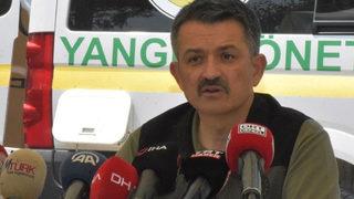 Son Dakika: Bakan Pakdemirli yangınlarla ilgili son durumu paylaştı