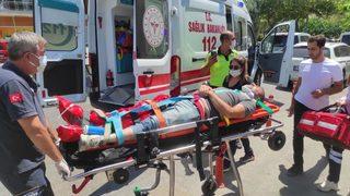 ATM'den para çeken kişiye otomobil çarptı