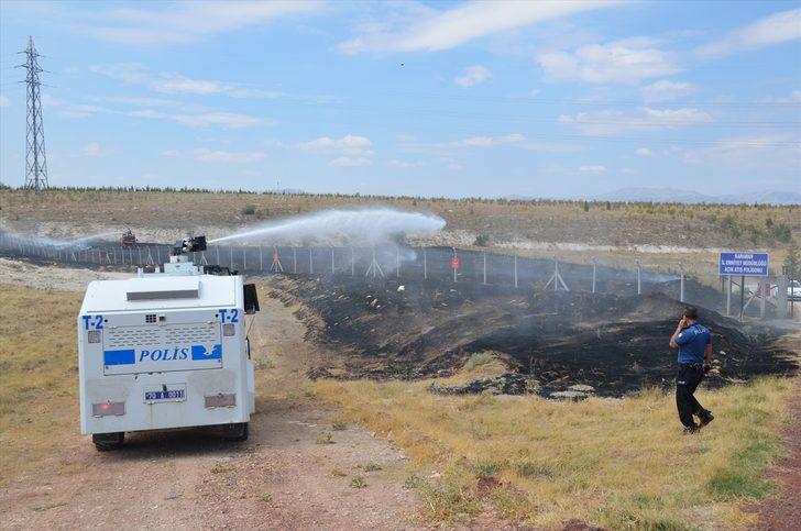 Yangının ortasında kalan kaplumbağayı polisler kurtardı G1