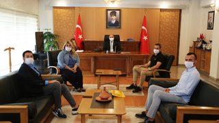 Kayserispor Kulübü Başkanı Berna Gözbaşı, Vali Şehmus Günaydın'ı ziyaret etti