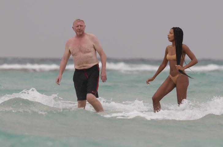 Boris Becker suda da karada da genç aşkından kopamadı G4