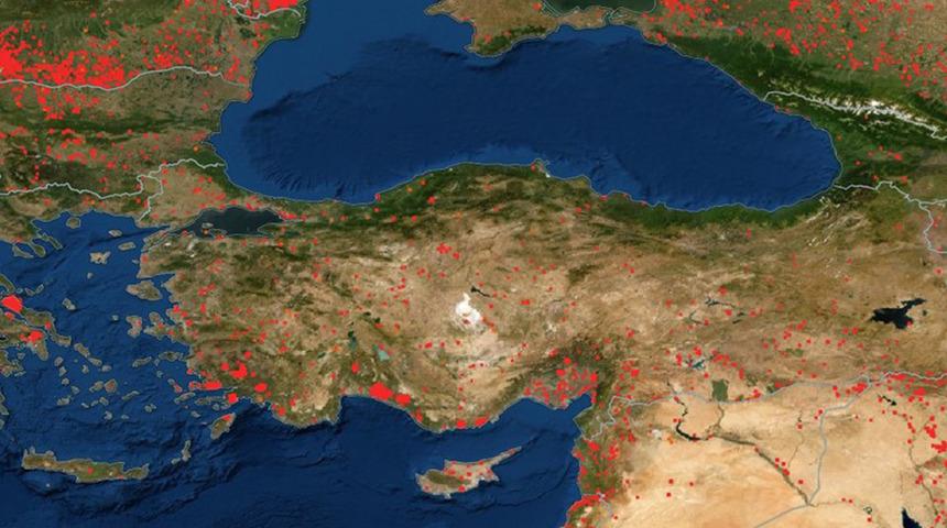 Manavgat ve Muğla yangın sonrası uydudan görüntülendi: 85 bin futbol sahası büyüklüğünde!