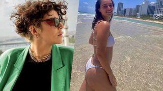 Eski Türkiye Güzeli Senem Kuyucuoğlu kız arkadaşıyla dudak dudağa