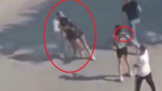 Dehşete düşüren anlar! Eski kız arkadaşının boğazına bıçak dayayıp kaçırmaya çalıştı