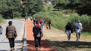 Abant'ta hafta sonu yoğunluğu yaşanıyor