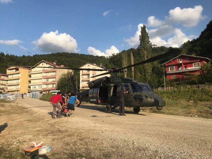 Sel felaketinin yaşandığı Ayancık'ta köylere helikopterle jeneratör götürüldü G3