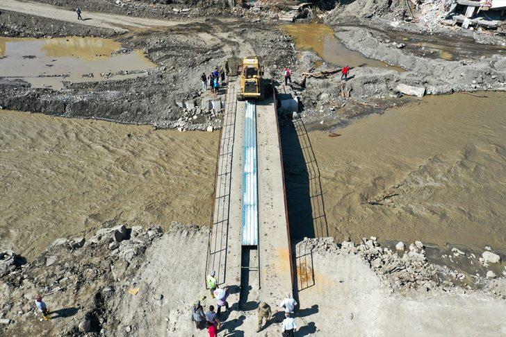 Bozkurt ilçesinde kurulan seyyar köprüden geçişler başladı G3