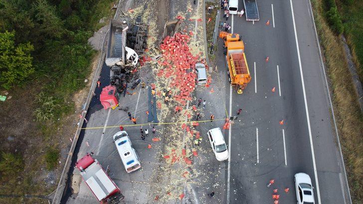Anadolu Otoyolu'nda zincirleme trafik kazası: 6 yaralı G3