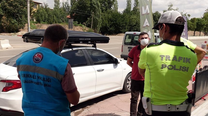Kırıkkale'de karantina ihlali yapan sürücü trafik denetiminde yakalandı