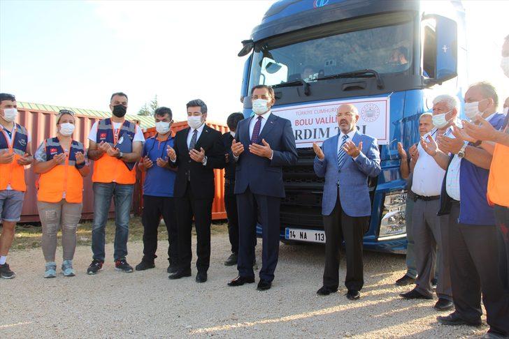 Bolu'dan sel felaketinin yaşandığı Kastamonu'ya yardım tırı gönderildi G5