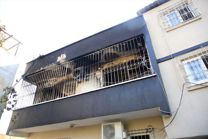 Mersin'de yangın çıkan evde hasar oluştu G1
