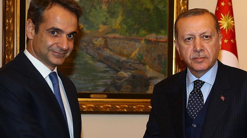 Son Dakika: Cumhurbaşkanı Erdoğan, Yunanistan Başbakanı Miçotakis ile görüştü