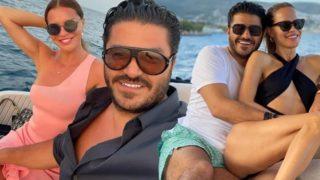 Ebru Şallı ve eşi Uğur Akkuş’tan deniz yatağı üzerinde pozlar